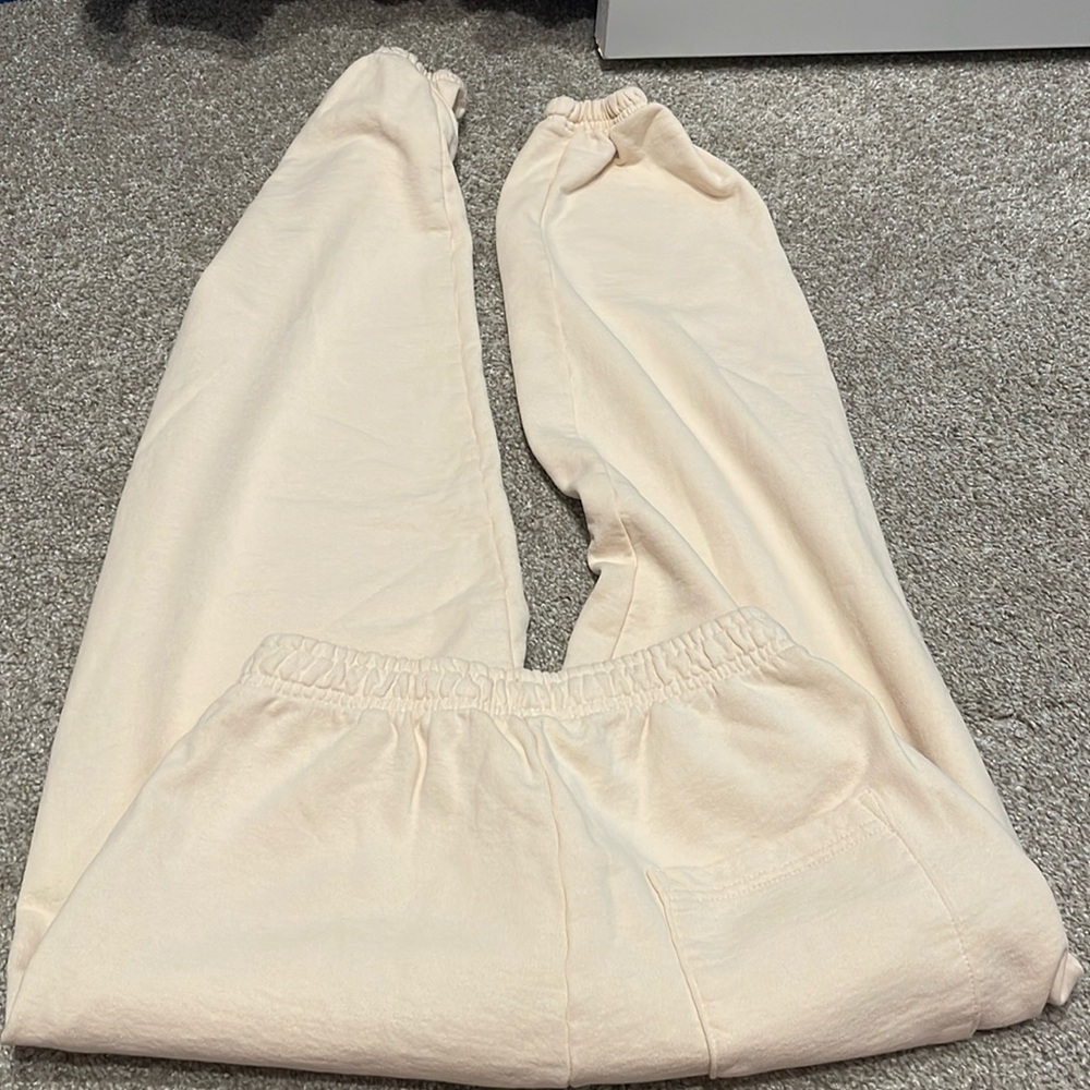 Sporty & Rich Athletic Club Buttercream Joggers sweatpants Sz XS - Picture 5 of 9